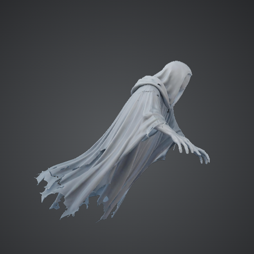 👽 Floating Hooded Wraith – Spectral Undead Spirit Miniature・Free STL ...