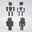 1.png steve and a minecraft skeleton
