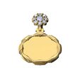 Flower-cluster-halo-Artdeco-stepped-Halo-memory-pendant-coin-02.jpg Cluster bail Art deco pattern N04 memory pendant 3D print model