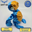 47.png ARTICULATED FEMALE TURTLE MFP3D -NO SUPPORT - PRINT IN PLACE - SENSORY TOY-FIDGET