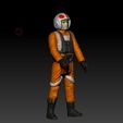 ScreenShot953.jpg Star Wars .stl X-Wing Pilot .3D action figure .OBJ Kenner style.