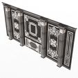 Wireframe-5.jpg Boiserie Classic Wall with Mouldings 015 Black