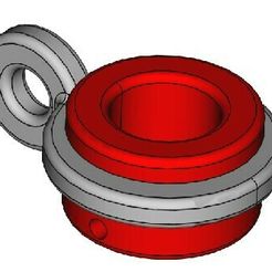 Flag_swivel_render.jpg STL file FLAG SWIVEL JOINT ins 13mm carabiner attachment・3D printing template to download