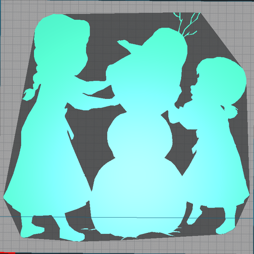 STL file Elsa anna olaf - The Snow Queen - Frozen - Disney - 2D・3D ...