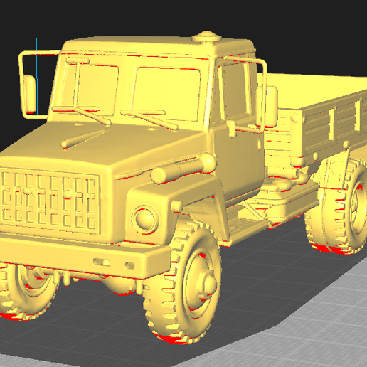 GAZ-3308 Sadko - Decorative 3D Model (without canvas)