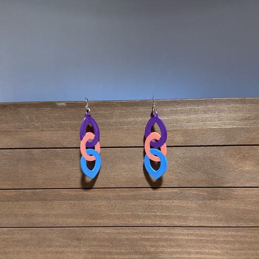 Trinity Link Drop Earrings