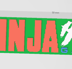 Captura.png STL file ninja gaiden nes logo and key chain・Template to download and 3D print