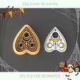 2.jpg 3D-Datei Ouija Board Planchette Halloween Polymer Clay Ausstecher・3D-Druckvorlage zum Herunterladen