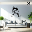 Husky-Hang.png Wall silhouette - Dogs Hang