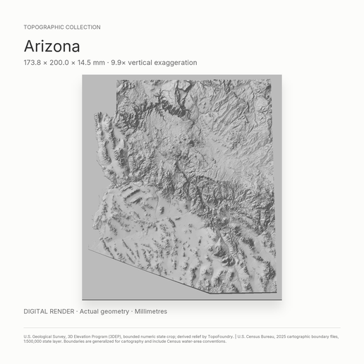 Arizona Whole-Area 3D Terrain STL + 3MF | Two Printable Versions - STL and 3MF Bundle