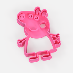 cortante pepa.png peppa pig cookie cutter stl - peppa pig cookie cutter