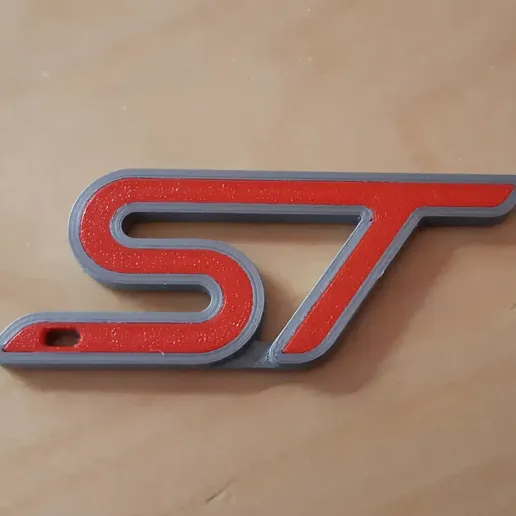 Ford ST logo colored for keychain | 3D Printable STL
