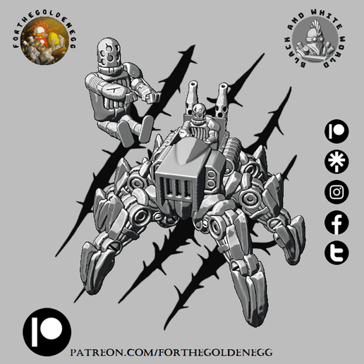 Beta-Spider-and-Driver.png Betabots #4 (32mm scale, scaleable)