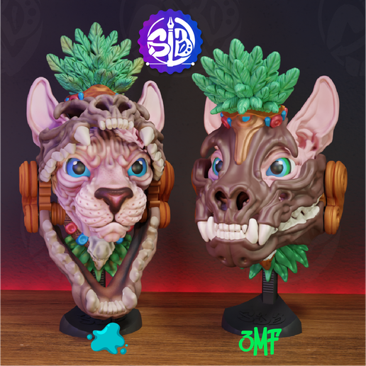 🐱 CAT SPHINX AZTEC CAT STL AND 3MF ARTICULATED MASK・ STL File for 3D ...
