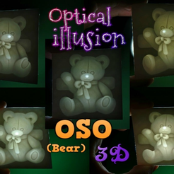 ILUSION_YT.png Fichier STL gratuit OSO 3D ILUSIÓN OPTICA (illusion d'optique)・Objet à télécharger et à imprimer en 3D
