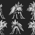 lycanroc-dusk-8.jpg Pokemon - Lycanroc Dusk with 2 poses