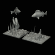 my_project-23.png two perch scenery in underwather for 3d print detailed texture