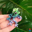 6.png Mushroom Frog, Articulating Frog, Fungus Frog, Cinderwing3D, Articulating Flexible Fidget Cute Print in Place No Supports