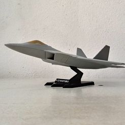 20201203_134417_HDR.jpg STL file F-22 Raptor aircraft airplan・3D printable model to download