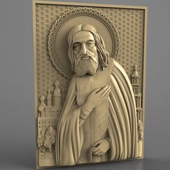 0122.jpg Free STL file saint cnc router art christian catholic・Model to download and 3D print