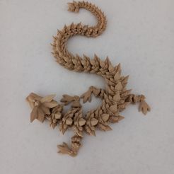 Kristalldrache, bewegliches Flexi-Wackeltier, Druck an Ort und Stelle, Fantasy