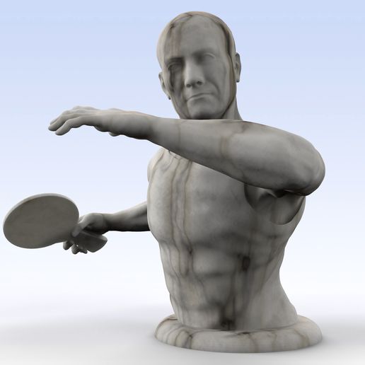 Ping-pong man figurine, desktop gift 3D model