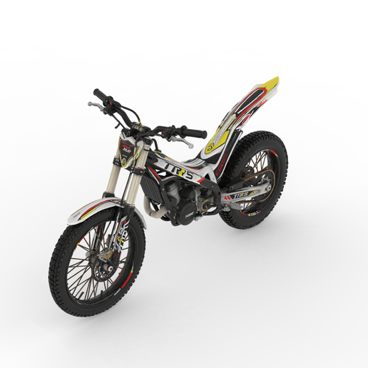 TRRS RR 300 2020 Trial Motorcycle – Detailed Miniature Model for Display & Easy Printing
