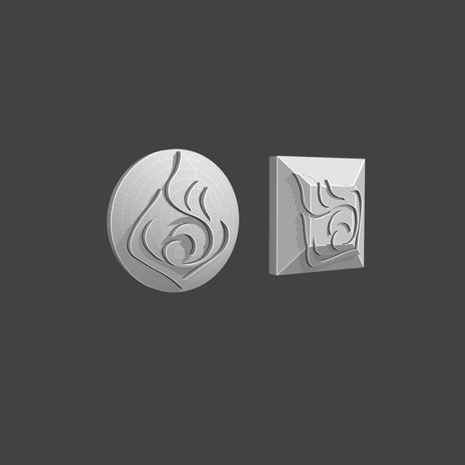 🎭 Pyro element - Vision's rune・ STL File for 3D printing・Cults