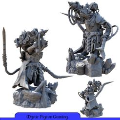Ratkin-Missile-Engineer-1-Mystic-Pigeon-Gaming-Sample.jpg 3D file Ratkin Warlock Engineer With Missile Launcher | Fantasy Resin Miniatures・3D printer design to download, MysticPigeonGaming
