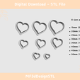 2.png Heart Clay Cutter for Polymer Clay | Digital STL File | Instant Download | 8 sizes