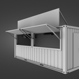 TT_20ft_gril_O-render-1.png H0/TT Bar, Canteen and Ice cream stall set