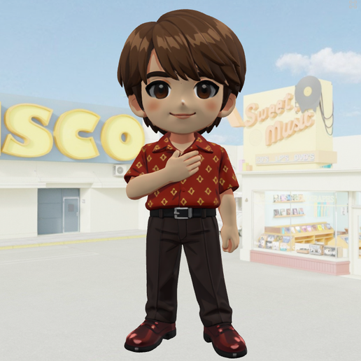 👾 BTS JIN Figure – 3D Print STL (Dynamite Inspired, Kim Seok-jin