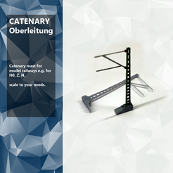 DEMO-Catenary.png STL file Catenary / Overhead line mast・3D printing model to download