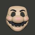 3.jpg Free STL file Marionymous Mask Mario brothers Anonymous Guy Fawkes Mash up・3D printable model to download