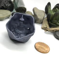 IMG-4973.jpg STL file The "Crystal Wizard Tower" D20 Dice Insert・3D printing idea to download