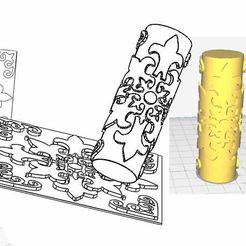 roolo.jpg STL-Datei Tile emboss roll 15cmx15cm・Vorlage für 3D-Druck zum herunterladen