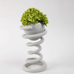 2.jpg Free STL file Spiral Flower Pot・3D printing model to download
