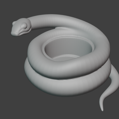 1.png STL file Snake Pot・3D printer design to download