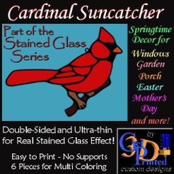 Cardinal-IMG.jpg Fichier STL Cardinal Sun Catcher Spring Garden & Window Hang Up Decor・Design pour imprimante 3D à télécharger