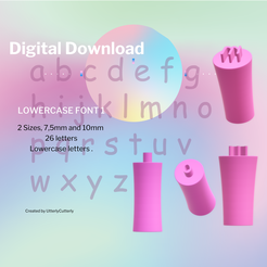 Pink-and-White-Geometric-Marketing-Presentation-Instagram-Post-Square-Presentation-43-Insta.png 3D file Lowercase Font 1 Stamp Stl Files - STL Digital File Download- 2 sizes alphabet・Model to download and 3D print, UtterlyCutterly