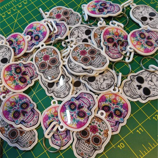 🔑 3D key rings with epoxy resin・ STL File for 3D printing・Cults