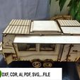 caravan-4.jpg Custom laser cutting plywood laser cut cnc pattern dxf files for laser cut model 3d caravan