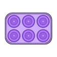 cookie07_six_pos.stl Cookie Mould 07 - Biscuit Silicon Molding