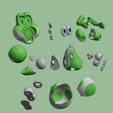 A2.png YOSHI POPCORN BUCKET - Cut in parts - SUPER MARIO GALAXY