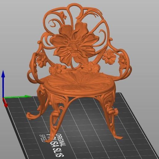 🪑 Chair, flower・ STL File for 3D printing・Cults