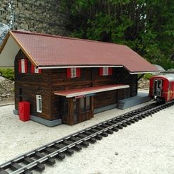 20210429_193003.jpg Free 3D file RhB - Surava station - windows, doors and gutters (1:45 - 0 scale)・3D printer model to download