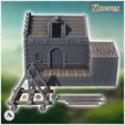 5.jpg Medieval castle with two stone towers, external staircase and game for executions (6) - Medieval Gothic Feudal Old Archaic Saga 28mm 15mm RPG