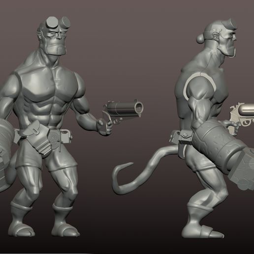 IMG_0841.jpeg Hellboy Mike Mignola Style figurine d'action version standard