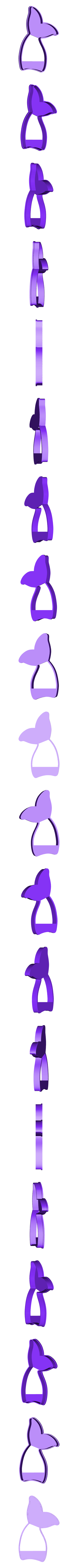 cola de sirena v1.stl Резак для печенья "Русалочка" 4 шт.