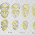 Capture.png STL-файл резака для глины - Shooting Moon 2 - Celestial Earring Digital File Download- 8 размеров и 2 версии резака, резак для печенья